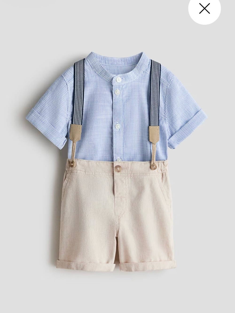 H&M 2 Piece Set + Suspenders NWT